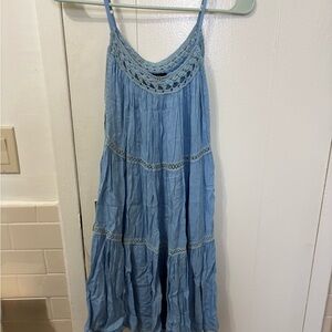 Raviya Blue Ruffled Tiered Sundress